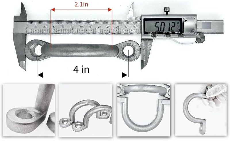 HCLLPS Replace Trailer Tie Loop 2" I.D. Aluminum Bolt-On Lashing Rope Tie Down Ring Horse (4 Pack) - Image 2